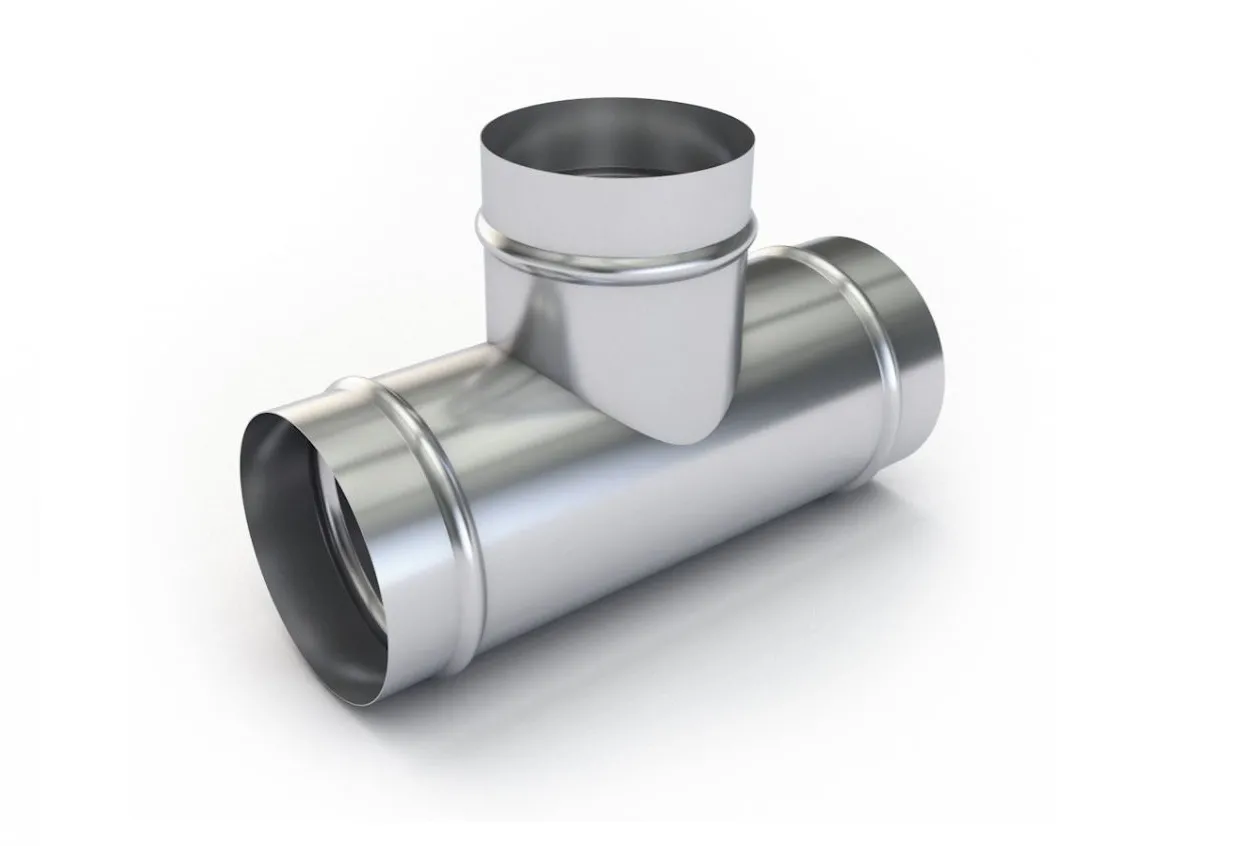 Тройник вентиляционный  0.96 м оцинкованная сталь круглый 900х900х0.9 мм