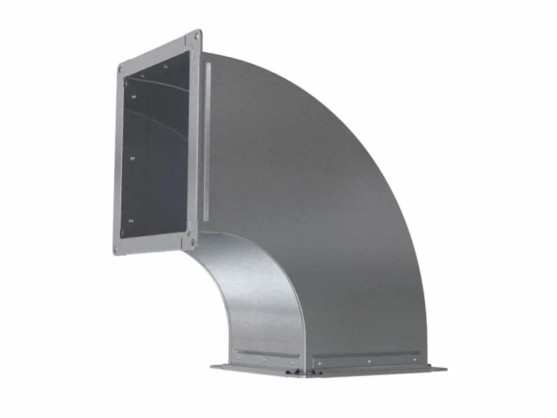 Отвод вентиляционный, прямоугольный 280 м сталь  45 град 250х150 мм